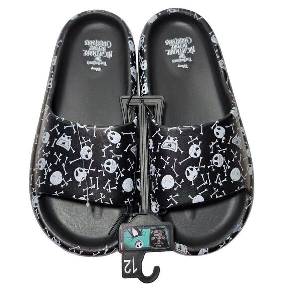 Disney Nightmare Before Christmas Slides Mens 12 Sandal Shoes Jack Skellington - Picture 7 of 12